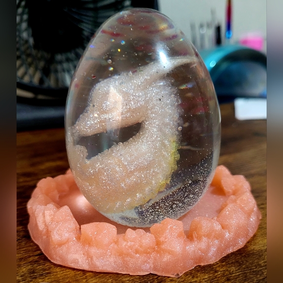 Handmade Resin Baby Dragon Egg in Nest. - Picture 9 of 16